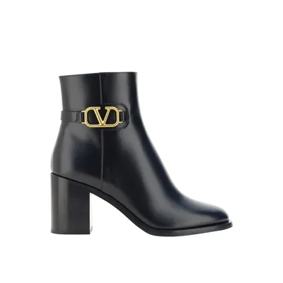 Valentino Garavani Flat Ankle Boots  Woman In Black