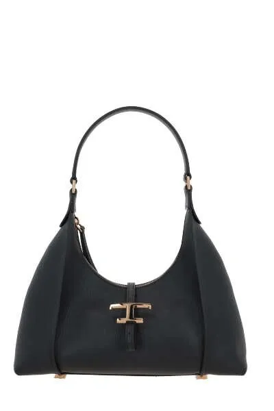 Tod's T Timeless Small Shoulder Bag In Black