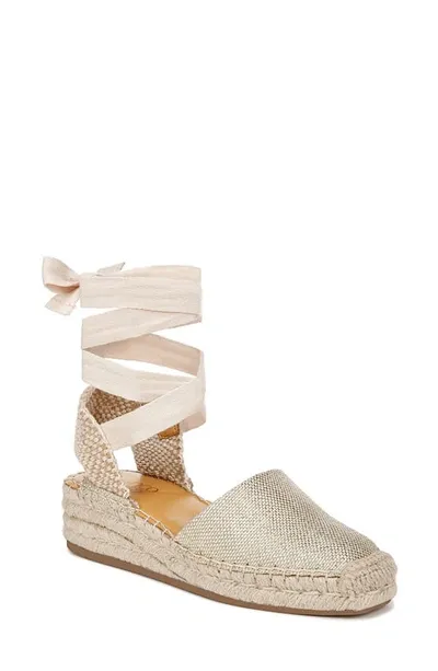 Franco Sarto Britney Ankle Wrap Espadrille Sandal In Beige