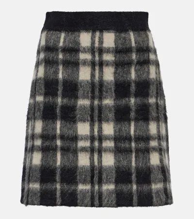 Polo Ralph Lauren Plaid-pattern A-line Skirt In Grey