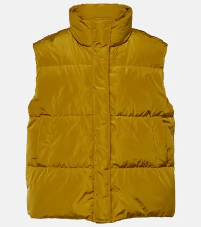 Max Mara The Cube Taffil Down Vest In Yellow