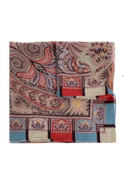 Etro Graphic Printed Square Shape Scarf In Multi