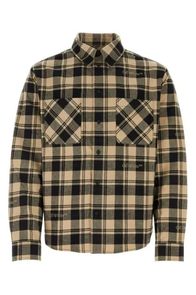 Off-white Check Flannel Shirt In Multicolor