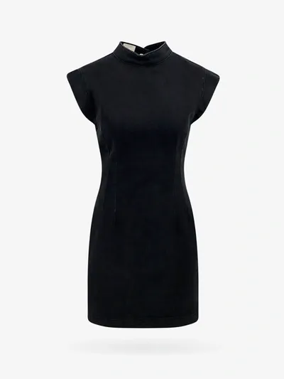 Isabel Marant Nina Stretch Cotton Mini Dress In Black