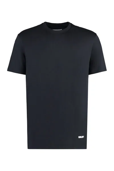 Jil Sander Cotton Crew-neck T-shirt In Blue