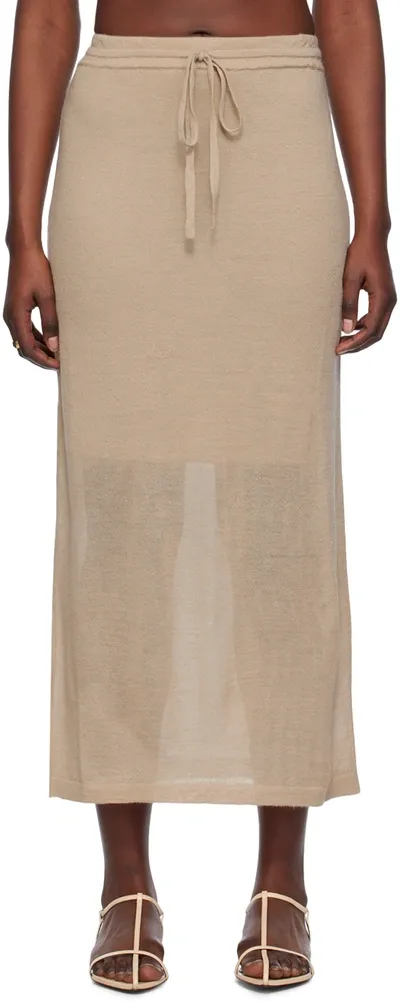 Lauren Manoogian Beige Layer Maxi Skirt In A01 Antique