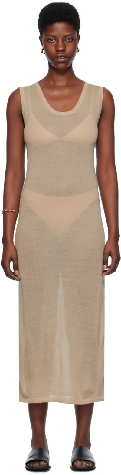 Lauren Manoogian Beige Tank Maxi Dress In A01 Antique