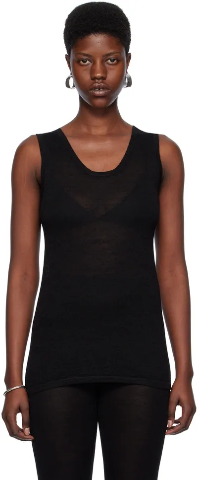 Lauren Manoogian Black Super Fine Tank Top In B01 Black