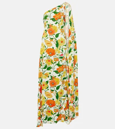 Stella Mccartney Floral-printed Asymmetric Maxi Dress In Multicolor