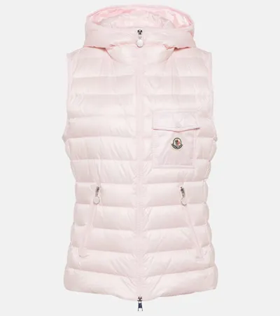 Moncler Glygos Down Vest In Pink