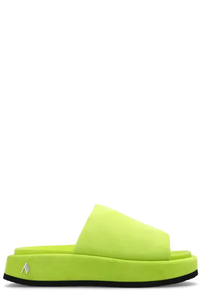 Attico The  Mia Platform Slides In Green