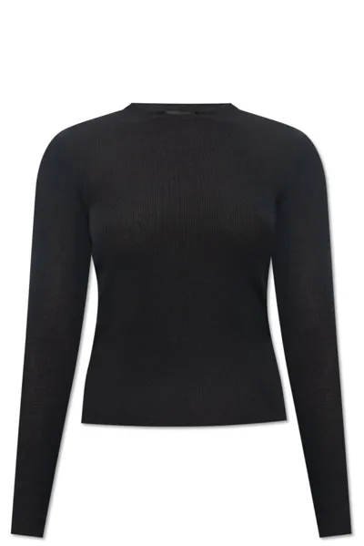 Balenciaga Crewneck Knit Jumper In Black