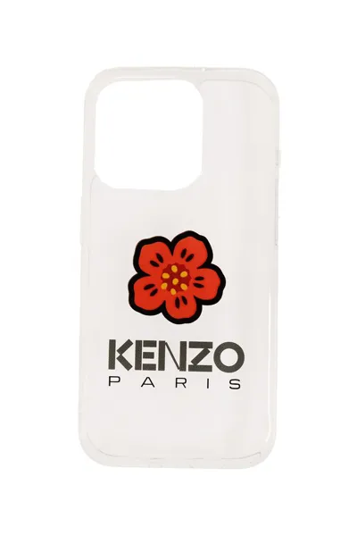 Kenzo Logo Flower Iphone 15 Pro Case In White