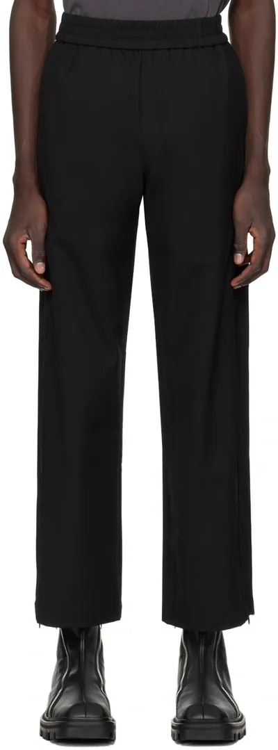 C2h4 Black Streamline Track Pants In Solemn Black