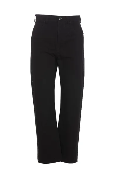 Max Mara Drill Tuxedo Jeans In Black