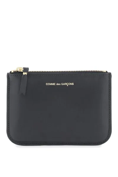 Comme Des Garçons Leather Mini Pouch In Black