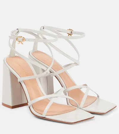 Gianvito Rossi Leather Sandals In White