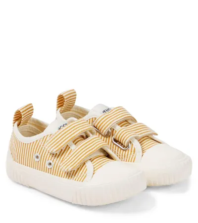 Liewood Kids' Kim Striped Sneakers In Yellow