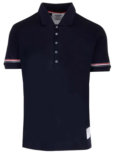 Thom Browne Rwb Striped Short In Navy