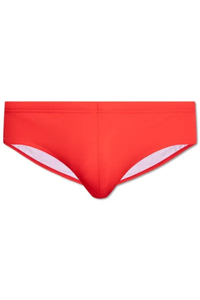 Dsquared2 Logo Printed Swimming Briefs In Red