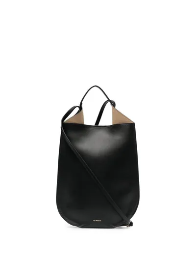 Ree Projects Helene Mini Leather Tote Bag In Black