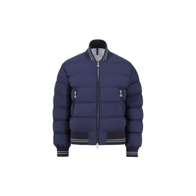 Moncler Collection Argo Down Bomber Jacket Blue In Bleu