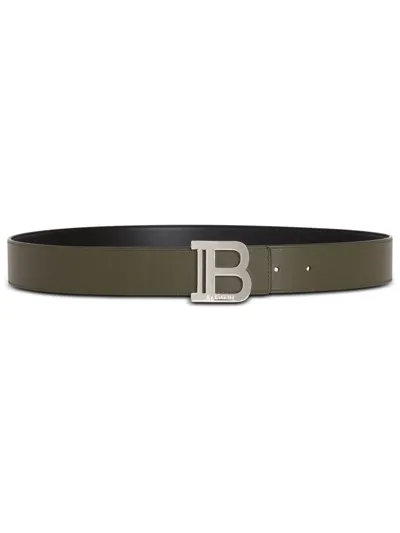 Balmain B-belt Reversible Belt In Black