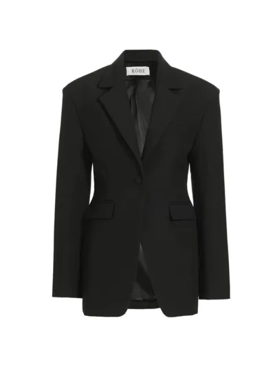 Rohe Women's Waisted Wool-blend Blazer In Noir