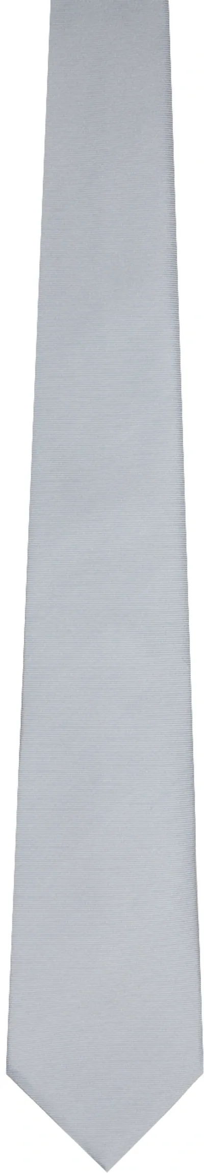 Tom Ford Gray Solid Twill Tie In Lavender Grey