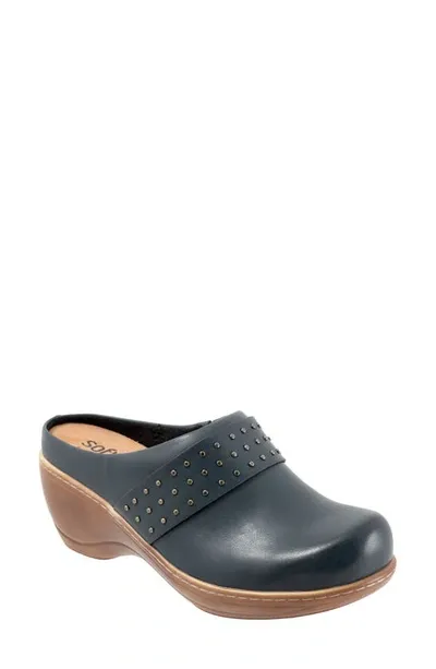 Softwalk Marana Studded Strap Clog In Smoke