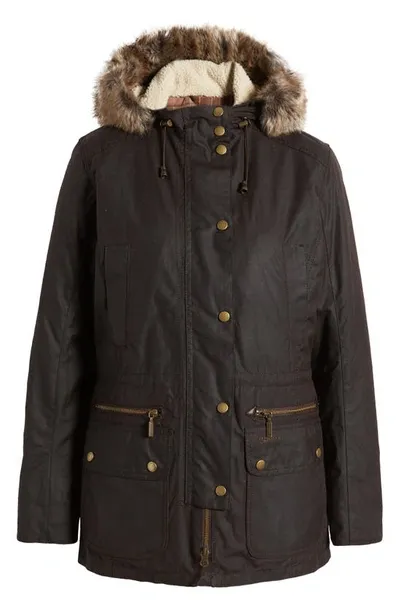 Barbour Kelsall Womens Wax Parka In Rustic