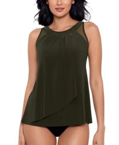 Miraclesuit Dd Cup Illusionists Ursula Underwire Tankini Top In Nori