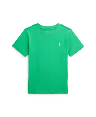 Polo Ralph Lauren Kids' Toddler And Little Boys Cotton Jersey Crewneck T-shirt In Classic Kelly,soft