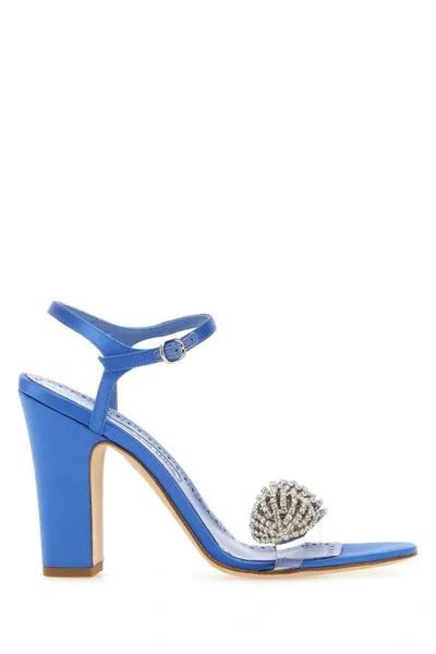 Manolo Blahnik Sandals In Blue