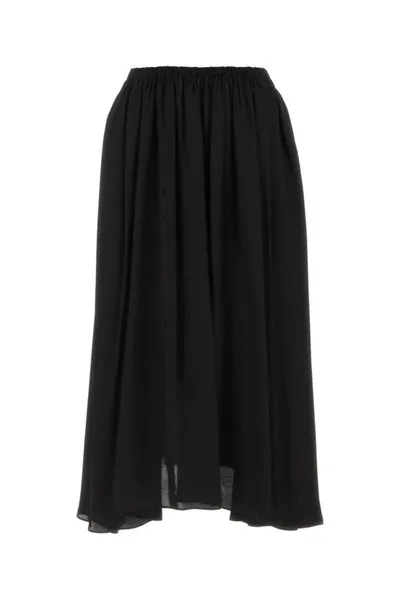 Balenciaga Midi Skirt In Black