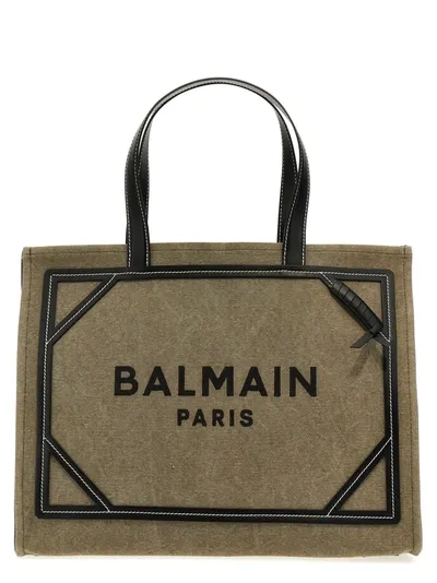 Balmain B-army Tote Bag In Military Green