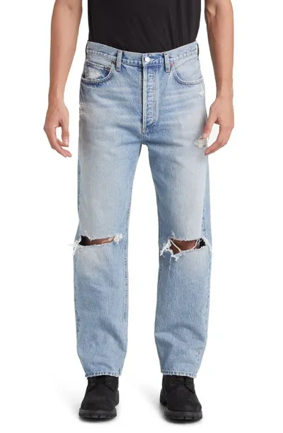 Agolde 90s Destroyed Jeans With Distressed Details In Blue