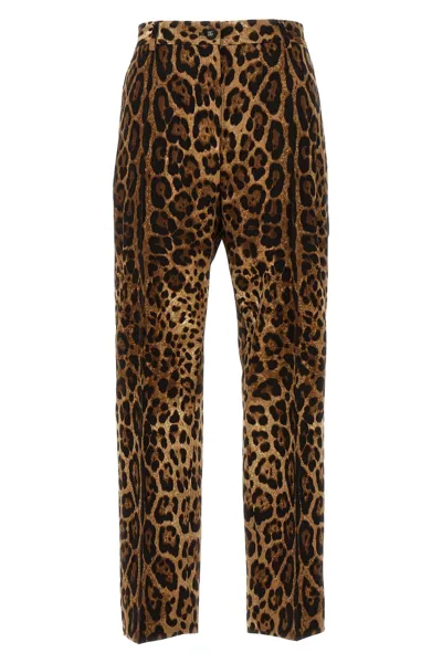 Dolce & Gabbana Animalier Pants Multicolor