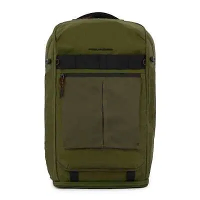 Pre-owned Piquadro Original  Rucksack Arne Unisex Seesack Grün - Bv5993s125-ve In Multicolor