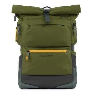 Pre-owned Piquadro Original  Rucksack Corner 2.0 Herren Grün - Ca5854c2o-ve In Multicolor