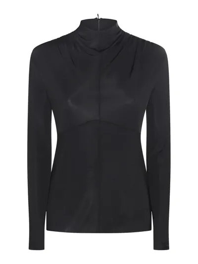 Jil Sander Top Nero In Negro