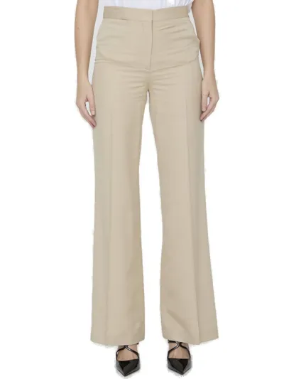 Stella Mccartney Iconic Flared Trousers In Beige