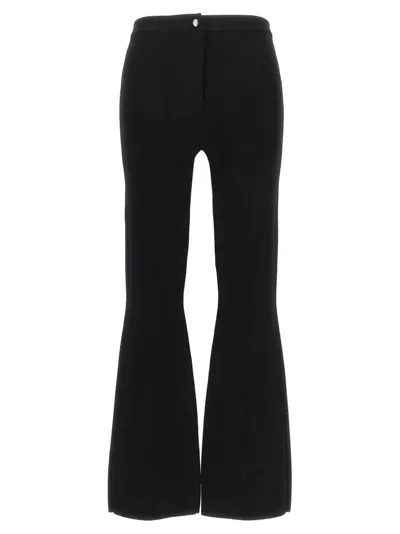 Theory Flared Full Length Pants In Black