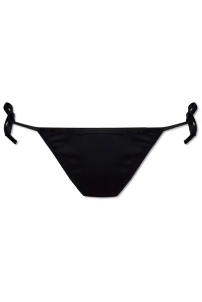 Dsquared2 Icon Logo Printed Bikini Bottoms In Black