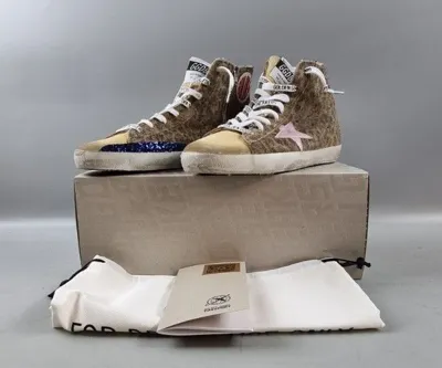 Pre-owned Golden Goose Sneaker Francy Classic, Vintage Style, Mid-höhe, Logo, Leo In Braun