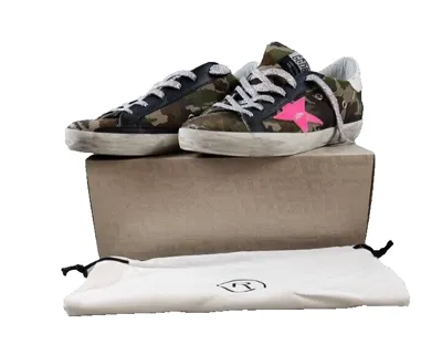 Pre-owned Golden Goose Damen Sneaker Super Star Classic, Camouflage, Vintage Look