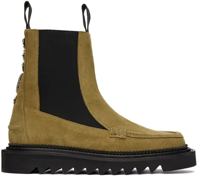 Toga Virilis Stud Chelsea Boots In Brown