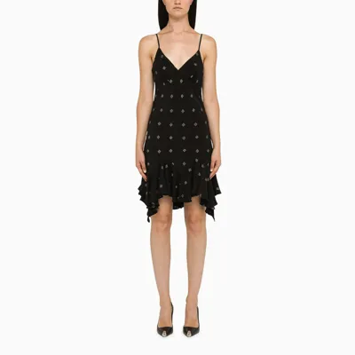 Givenchy Short Fluide Dress In Black