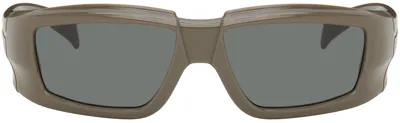 Rick Owens Gray Rick Sunglasses In 3409 Dstgrey/blk