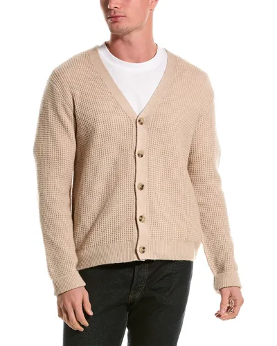 Atm Anthony Thomas Melillo Atm Anthony Thomas Mellio Wool Button V Neck Cardigan In Almond Butter